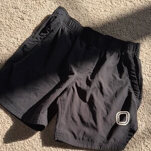 Kids Black Elastic Waist Shorts